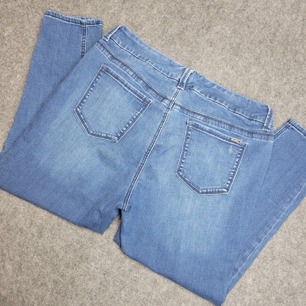 Seven 7 by Melissa McCarthy Jeans Womens 18 Blue Denim Stretch Pencil Skinny Leg